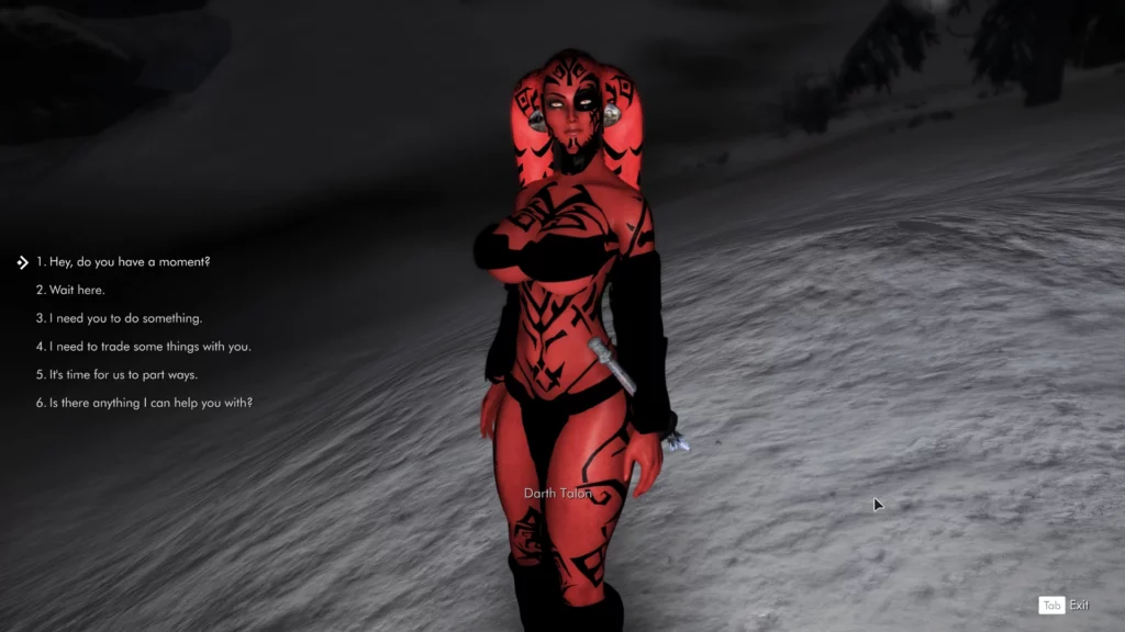 Bring the Star Wars universe to Skyrim with the Darth Talon follower mod. Fully voiced, fully armed, and ready to conquer Tamriel by your side.