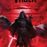 Star Wars Legacy of Vader #4 Cover Art – Kylo Ren embraces his dark legacy in this stunning cover art, wielding his lightsaber amidst crimson smoke and shadows. Marvel's depiction captures the essence of the Sith's influence on the fallen Jedi.