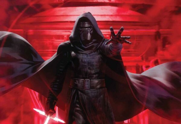 Star Wars Legacy of Vader #4 Cover Art – Kylo Ren embraces his dark legacy in this stunning cover art, wielding his lightsaber amidst crimson smoke and shadows. Marvel's depiction captures the essence of the Sith's influence on the fallen Jedi.