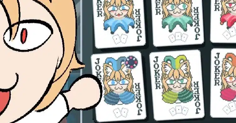 Neco-Arc themed joker cards from Balatro mod