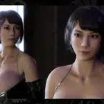 Close-up of Sexy Saeko mod character with enhanced body model