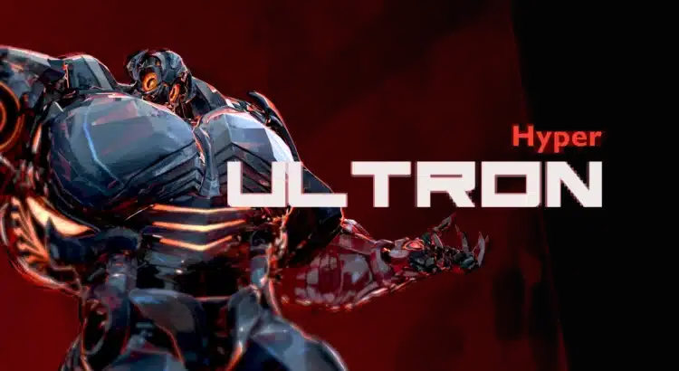 Hyper Ultron mod title screen with glowing red accents