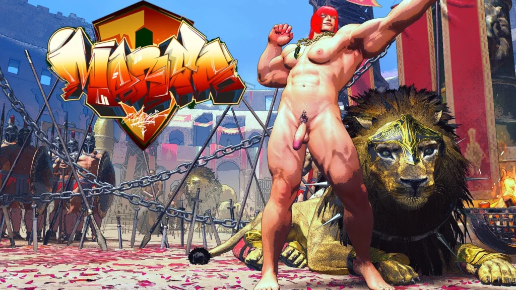 A majestic depiction of Marisa fully embracing her gladiatorial roots. Armed with a confident pose, she commands the attention of soldiers and lions alike. The Marisa Futanari Mod enhances her aesthetic, making her presence in the arena even more intimidating.