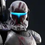 High-resolution image of Sev from Star Wars in Helldivers 2 mod, showcasing detailed armor textures and immersive battle environments.