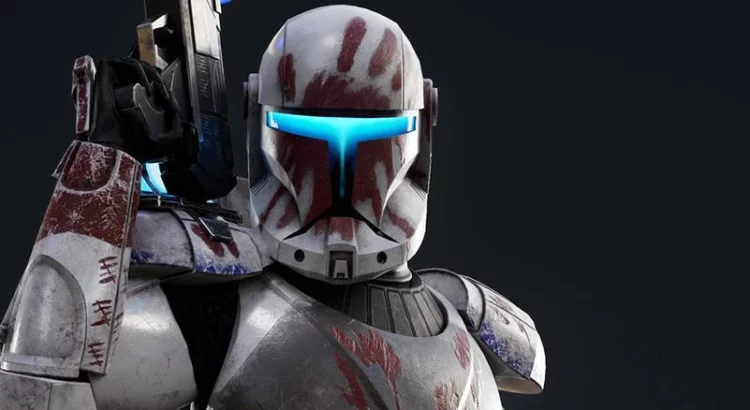 High-resolution image of Sev from Star Wars in Helldivers 2 mod, showcasing detailed armor textures and immersive battle environments.