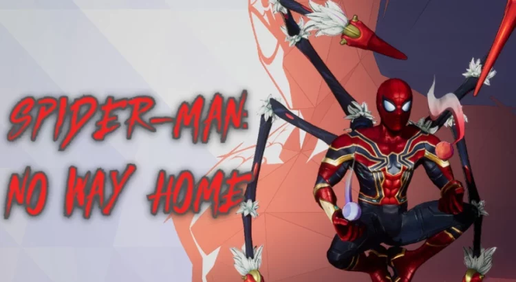 Spiderman No Way Home in Iron Spider suit with mechanical legs in Marvel Rivals mod.