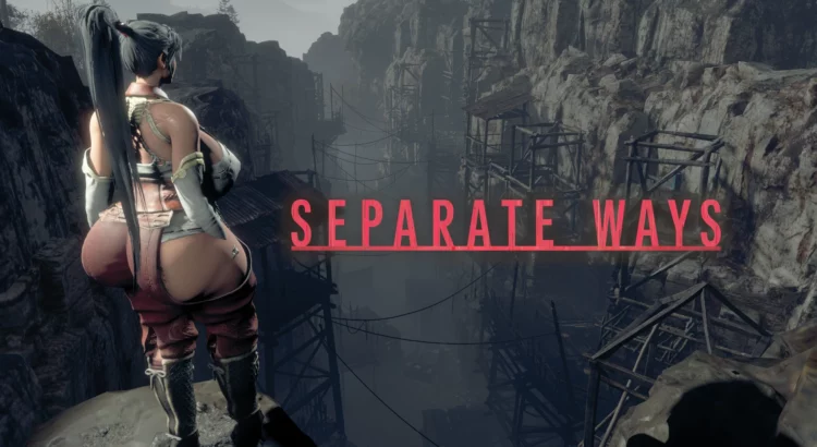 Momiji overlooking the Separate Ways path in Resident Evil 4 (2023) with the Dragon Shrine Maiden mod.
