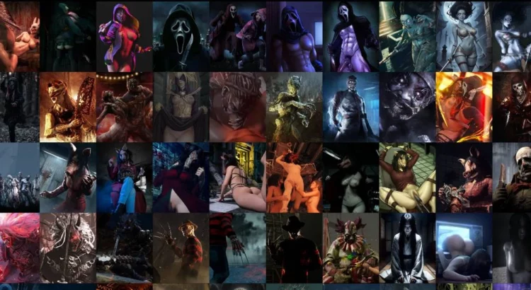 Dead By Daylight Killer NSFW card collection – horror-themed risqué artwork.