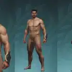 Monster Hunter Wilds See-through Underwear Mod for Male Hunter – 360-degree view.