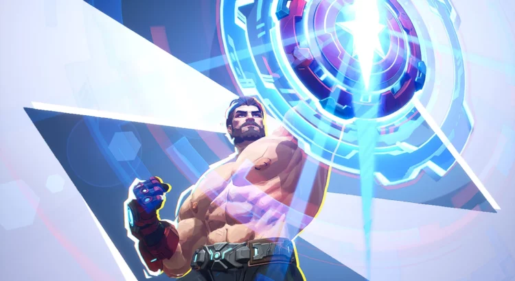 Buff Captain America mod with glowing shield animation in Marvel Rivals