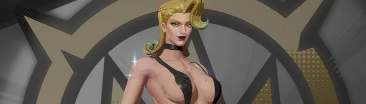 Emma Frost swimsuit mod close-up front view