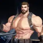Shirtless muscular Captain America mod in Marvel Rivals