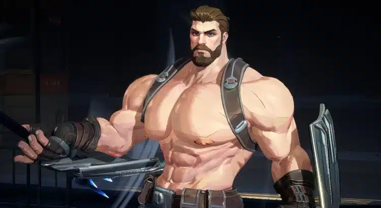 Shirtless muscular Captain America mod in Marvel Rivals
