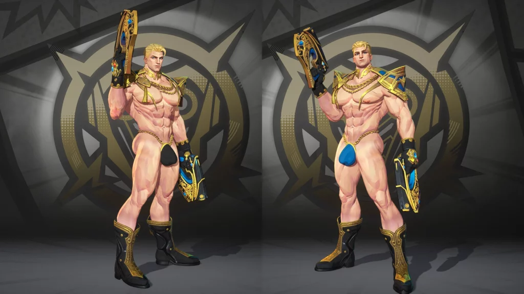 Full-body view of Muscular Star-Lord in the Gala Skin mod for Marvel Rivals. The mod highlights his enhanced physique and daring costume, perfect for dominating the battlefield.