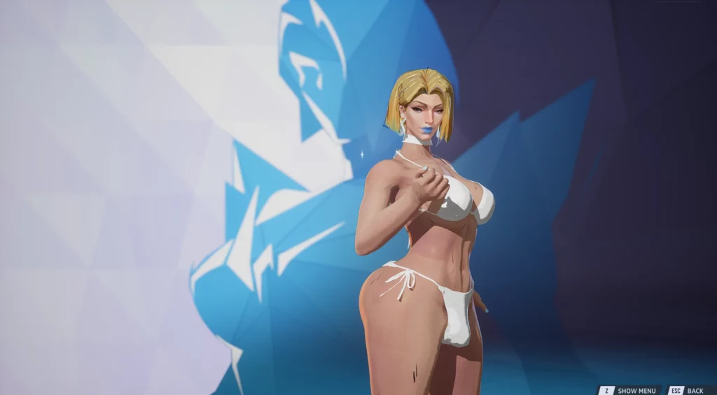 Emma Frost flaunts her powerful aura in the Futa in Bikini mod for Marvel Rivals. This white bikini outfit is designed with high-resolution textures and stunning details, adding a new layer of style to her character in the game.