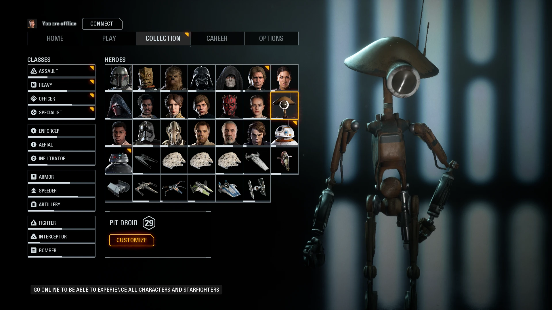 Pit Droid highlighted as a playable hero in Battlefront II mod