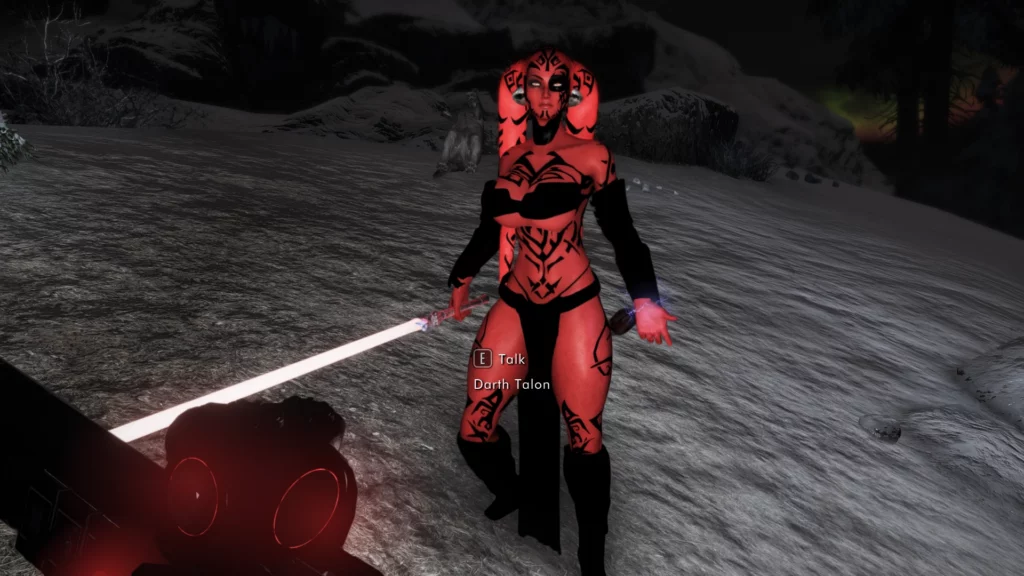 Bring the Star Wars universe to Skyrim with the Darth Talon follower mod. Fully voiced, fully armed, and ready to conquer Tamriel by your side.