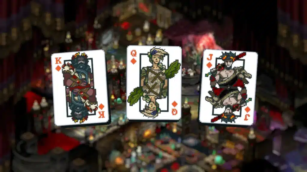 Balatro Hades mod cards displayed in front of a detailed underworld-themed background.
