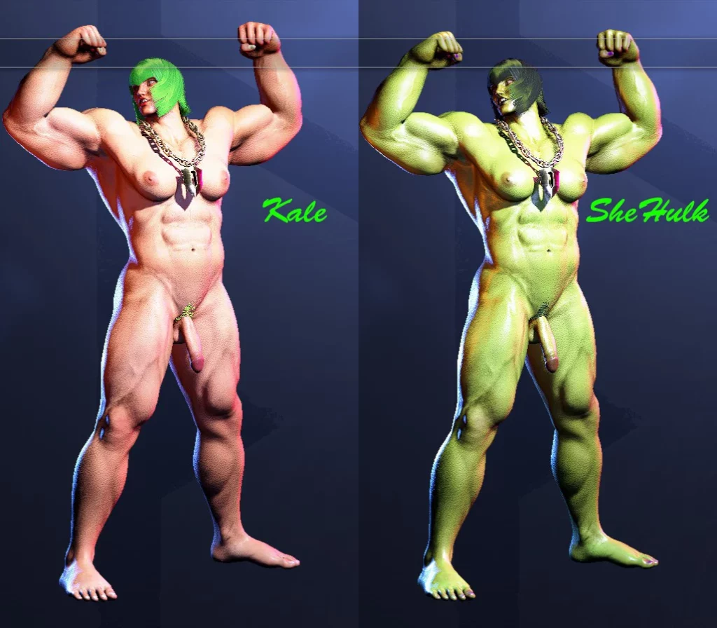 The Marisa Futanari Mod takes customization to another level with "Kale" and "She-Hulk" inspired skins. These color variants allow players to switch up Marisa’s look, reflecting different sides of her powerhouse persona.