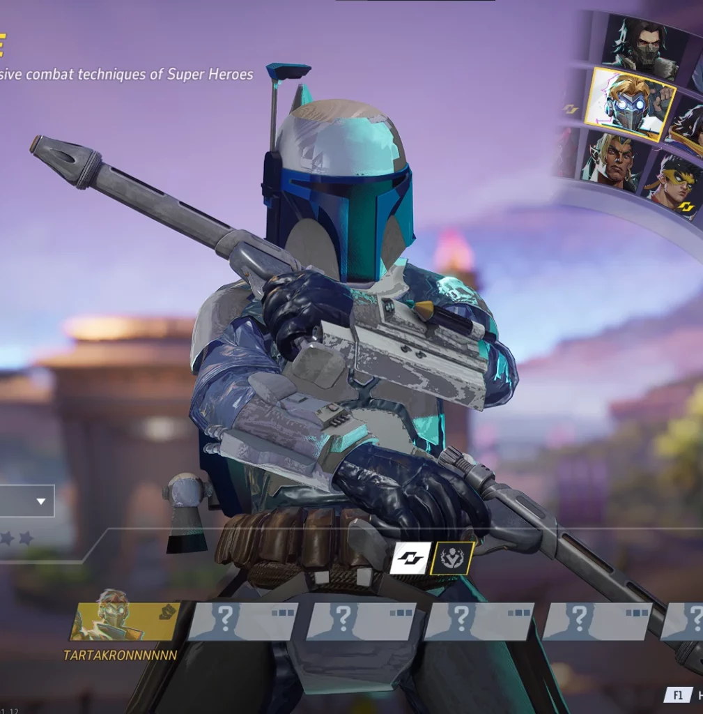 Jango Fett with blaster rifle in Marvel Rivals.