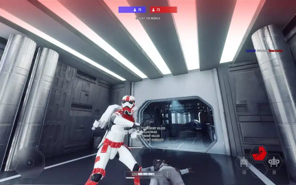 ShockTrooper standing near fallen Rebel soldier