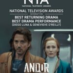 Diego Luna and Genevieve O’Reilly in Andor nominated for Best Returning Drama at the National Television Awards