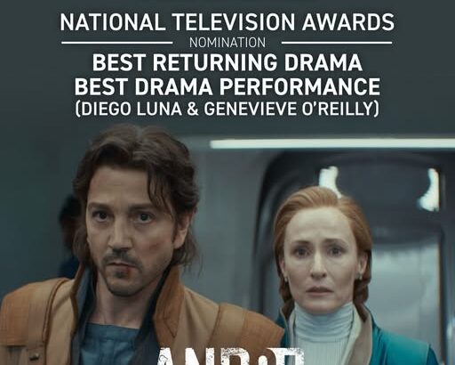 Diego Luna and Genevieve O’Reilly in Andor nominated for Best Returning Drama at the National Television Awards