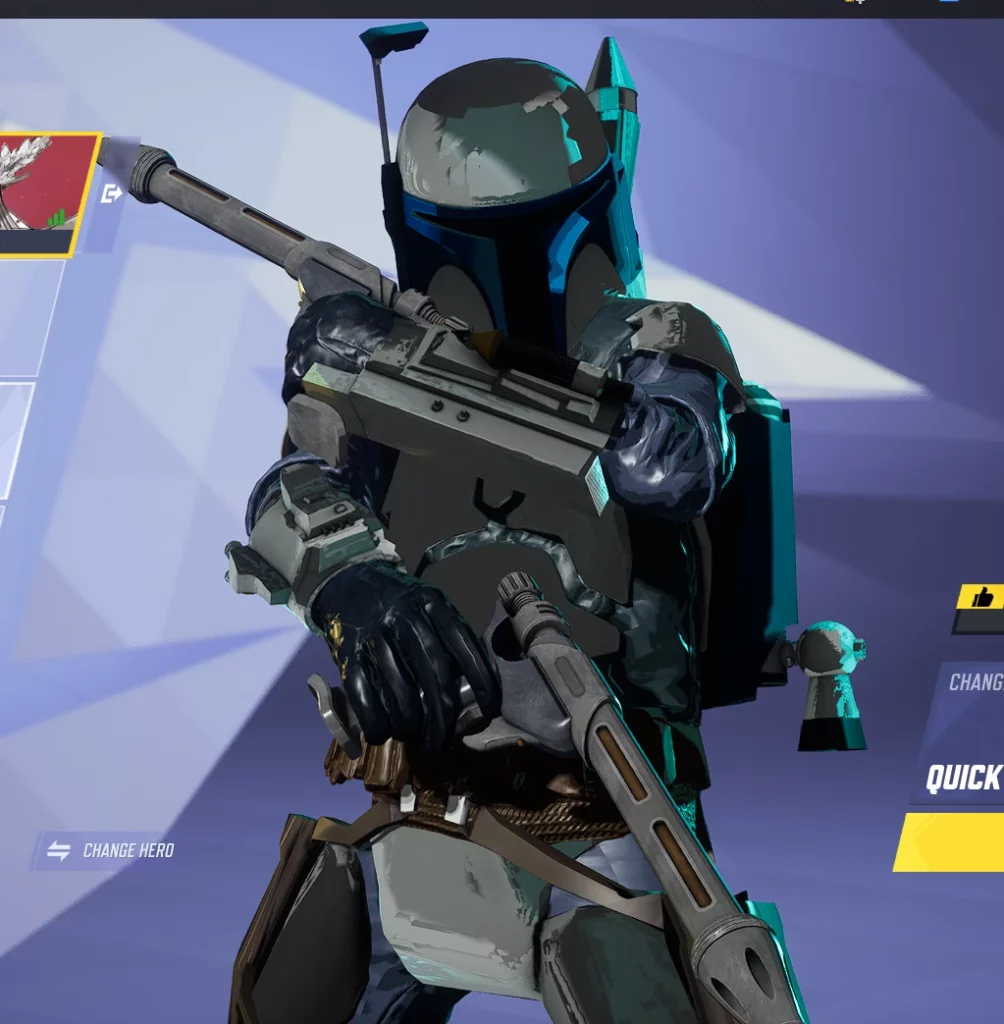 Fully armed Jango Fett in Marvel Rivals.