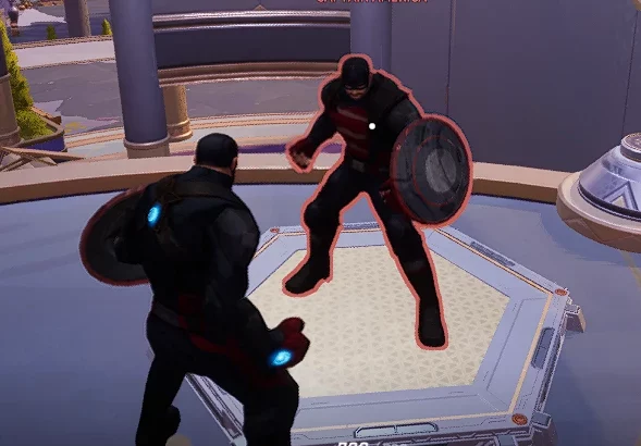 Two John Walker modded characters in Marvel Rivals facing off