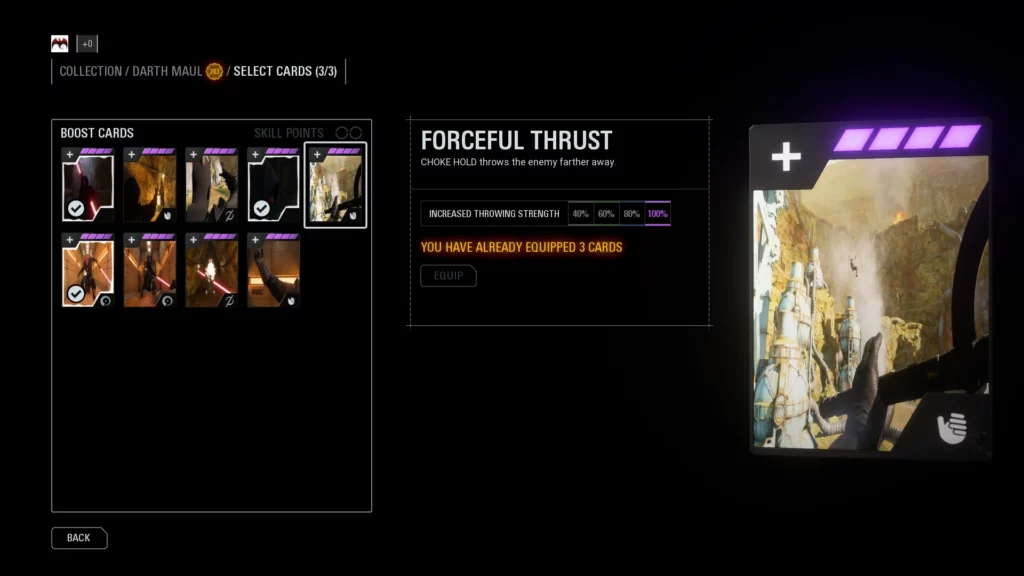 Upgrade Darth Maul with the Crimson Dawn Mod for Battlefront II. Includes new star cards, text changes, and lore-based styling inspired by Solo: A Star Wars Story.