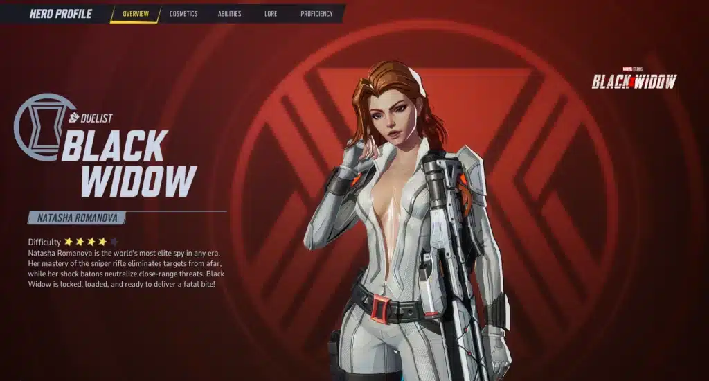 Black Widow standing poised for battle in her newly designed white suit, courtesy of the Skimpy White Suit Mod for Marvel Rivals. The revamped look redefines her iconic aesthetic with a modern edge.