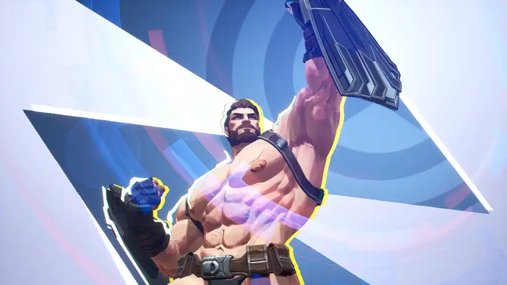 Captain America mod lifting arm in victory pose