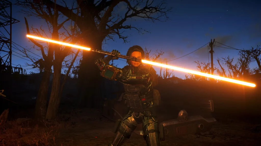 Bring the iconic Star Wars lightsaber to Fallout 4. Customize hilt styles, blade colors, and sound effects as you carve your way through the Commonwealth.