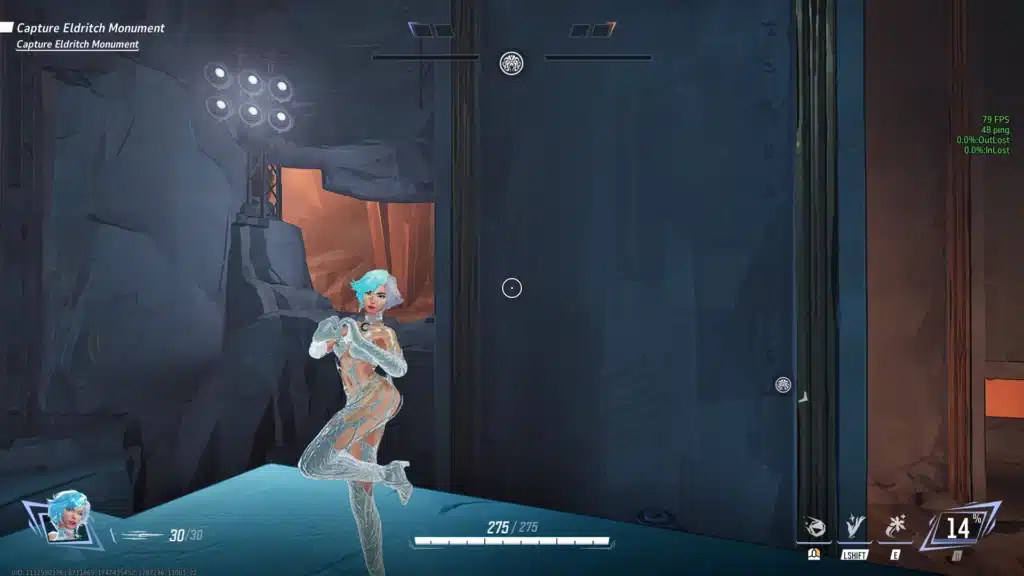An elegant pose of Luna Snow wearing the Frostbite Skin Mod in Marvel Rivals. Her icy design reflects the sleek, frosty textures of the mod, capturing the essence of her ice-based abilities.