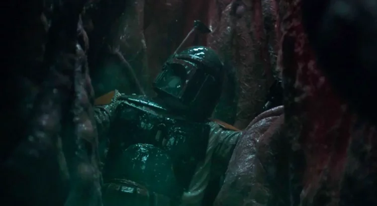 Boba Fett trapped inside the Sarlacc’s stomach lining