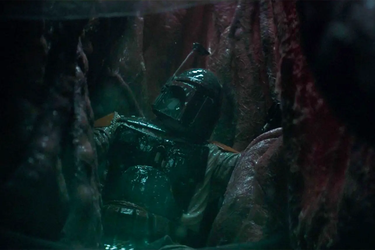 Boba Fett trapped inside the Sarlacc’s stomach lining