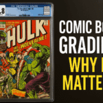 Three CGC-graded comics including The Incredible Hulk #181 slab with Wolverine debut, displayed on a dark surface.