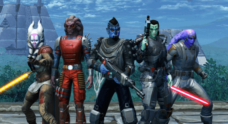 SWTOR characters with new skin tones and customizations