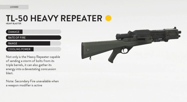 TL-50 Heavy Repeater Weapon Stats – Star Wars Battlefront