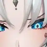 Close-up of main character's eyes in Honkai Star Rail NSFW Mod.