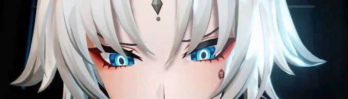Close-up of main character's eyes in Honkai Star Rail NSFW Mod.