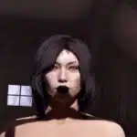 Close-up of a modified character in Oblivion Remastered with the Nude Bimbo Body Mod. Detailed facial features and intense eye color bring this character to life with bold new visuals.
