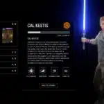 Cal Kestis character menu in Battlefront II mod