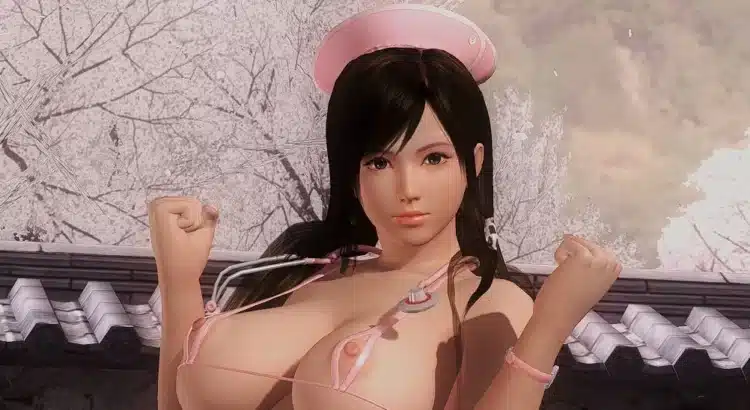Kokoro nude nurse mod close-up in DOA5