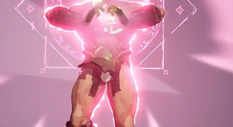 Doctor Strange mod casting magic while glowing with pink energy