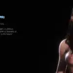 Raven nude mod preview in character equipment menu in Stellar Blade