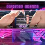 NSFW Fighting Ground menu featuring Cammy and Juri