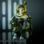 Boba Fett in yellow tiger camo armor mod for Star Wars Battlefront II
