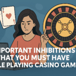 Responsible casino gamer surrounded by digital prompts like “Set Limits” and “Play Responsibly” in a sleek gaming environment.