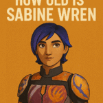 Sabine Wren in Mandalorian armor with text overlay “How Old Is Sabine Wren”